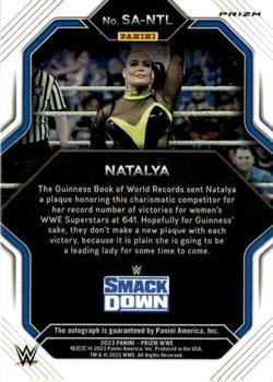 2023 Panini Prizm WWE - Superstar Autographs Prizms Under Card #SA-NTL Natalya Back