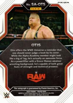 2023 Panini Prizm WWE - Superstar Autographs Prizms Under Card #SA-OTS Otis Back
