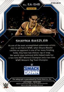 2023 Panini Prizm WWE - Superstar Autographs Prizms Under Card #SA-SHB Shayna Baszler Back