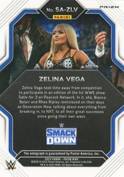 2023 Panini Prizm WWE - Superstar Autographs Prizms Under Card #SA-ZLV Zelina Vega Back