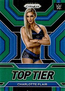 2023 Panini Prizm WWE - Top Tier Prizms Green #31 Charlotte Flair Front