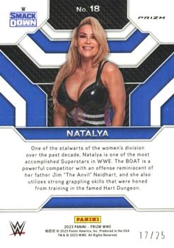 2023 Panini Prizm WWE - Top Tier Prizms Mojo #18 Natalya Back