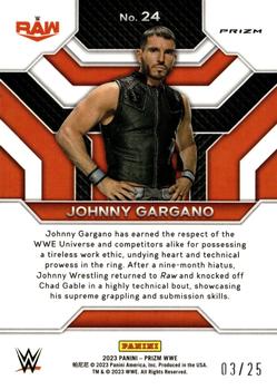 2023 Panini Prizm WWE - Top Tier Prizms Mojo #24 Johnny Gargano Back
