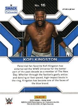 2023 Panini Prizm WWE - Top Tier Prizms Silver #16 Kofi Kingston Back