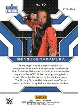 2023 Panini Prizm WWE - Top Tier Prizms Under Card #12 Shinsuke Nakamura Back