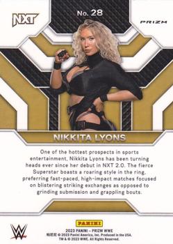 2023 Panini Prizm WWE - Top Tier Prizms Under Card #28 Nikkita Lyons Back