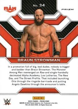 2023 Panini Prizm WWE - Top Tier Prizms Under Card #34 Braun Strowman Back
