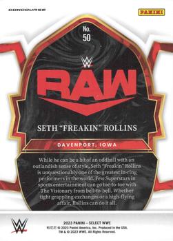 2023 Panini Select WWE #50 Seth “Freakin” Rollins Back