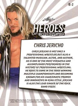 2023 Leaf Heroes of Wrestling #B-2 Chris Jericho Back
