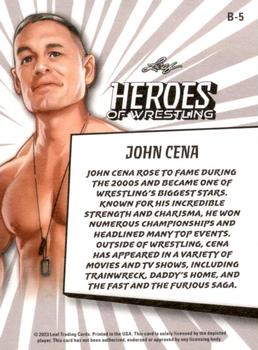 2023 Leaf Heroes of Wrestling #B-5 John Cena Back