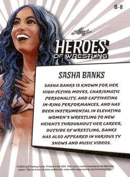 2023 Leaf Heroes of Wrestling #B-8 Sasha Banks Back