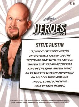 2023 Leaf Heroes of Wrestling #B-9 Steve Austin Back