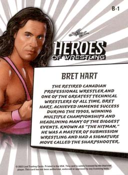 2023 Leaf Heroes of Wrestling - Gold #B-1 Bret Hart Back