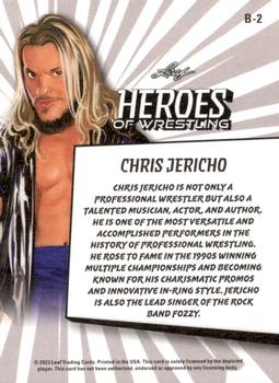 2023 Leaf Heroes of Wrestling - Gold #B-2 Chris Jericho Back