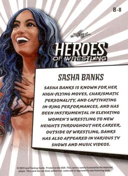 2023 Leaf Heroes of Wrestling - Gold #B-8 Sasha Banks Back