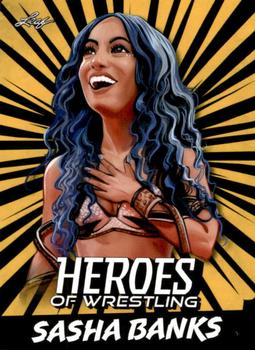 2023 Leaf Heroes of Wrestling - Gold #B-8 Sasha Banks Front