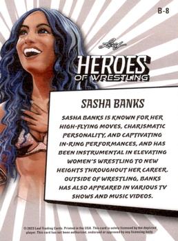 2023 Leaf Heroes of Wrestling - Red #B-8 Sasha Banks Back