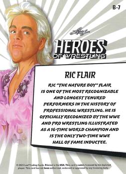 2023 Leaf Heroes of Wrestling - Blue #B-7 Ric Flair Back