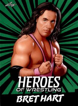 2023 Leaf Heroes of Wrestling - Green #B-1 Bret Hart Front