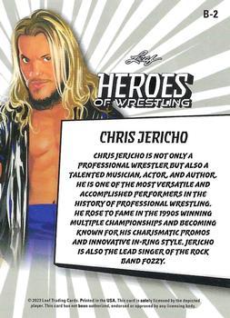 2023 Leaf Heroes of Wrestling - Green #B-2 Chris Jericho Back