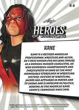 2023 Leaf Heroes of Wrestling - Green #B-6 Kane Back