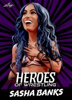2023 Leaf Heroes of Wrestling - Purple #B-8 Sasha Banks Front