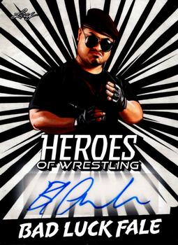 2023 Leaf Heroes of Wrestling - Autographs #BA-BF1 Bad Luck Fale Front