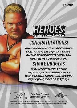 2023 Leaf Heroes of Wrestling - Autographs #BA-SD1 Shane Douglas Back