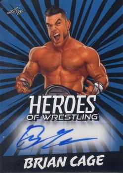 2023 Leaf Heroes of Wrestling - Autographs Blue #BA-BC2 Brian Cage Front