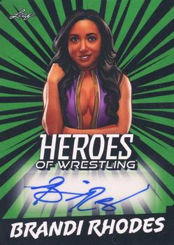 2023 Leaf Heroes of Wrestling - Autographs Green #BA-BR1 Brandi Rhodes Front