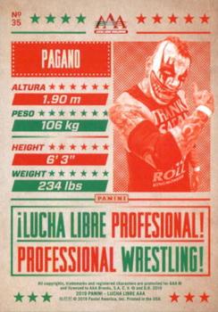 2019 Panini AAA Lucha Libre Worldwide #35 Pagano Back