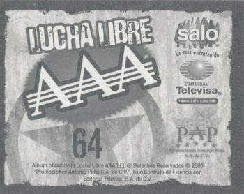 2006 Lucha Libre AAA Triplemente Espectacular Stickers #64 Shocker Back