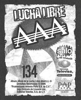 2006 Lucha Libre AAA Triplemente Espectacular Stickers #134 Alebrije Back