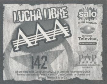 2006 Lucha Libre AAA Triplemente Espectacular Stickers #142 El Elegido Back