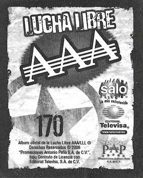 2006 Lucha Libre AAA Triplemente Espectacular Stickers #170 Martha Villalobos Back