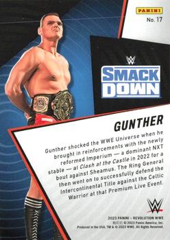 2023 Panini Revolution WWE - Shock Wave #17 Gunther Back