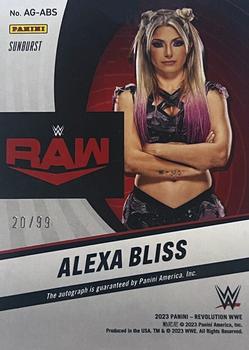 2023 Panini Revolution WWE - Autographs Sunburst #AG-ABL Alexa Bliss Back