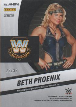 2023 Panini Revolution WWE - Autographs Sunburst #AG-BPH Beth Phoenix Back