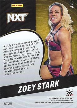 2023 Panini Revolution WWE - Fractal #94 Zoey Stark Back