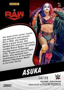 2023 Panini Revolution WWE - Sunburst #67 Asuka Back