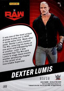 2023 Panini Revolution WWE - Lava #3 Dexter Lumis Back