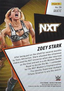 2023 Panini Revolution WWE - Shock Wave Galactic #26 Zoey Stark Back