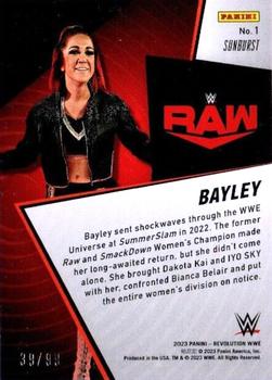 2023 Panini Revolution WWE - Shock Wave Sunburst #1 Bayley Back