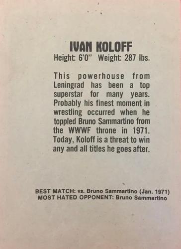 1978 Wrestling Annual #NNO Ivan Koloff Back