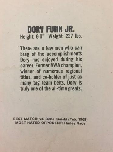 1978 Wrestling Annual #NNO Dory Funk Jr. Back