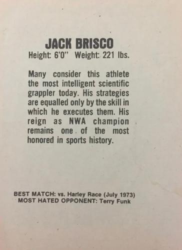1978 Wrestling Annual #NNO Jack Brisco Back