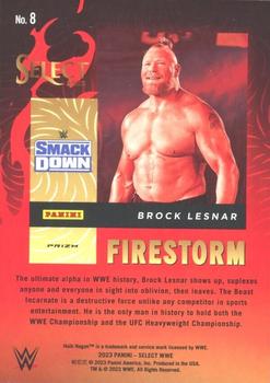 2023 Panini Select WWE - Firestorm #8 Brock Lesnar Back