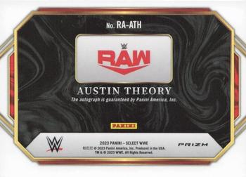2023 Panini Select WWE - Ringside Action Signatures #RA-ATH Austin Theory Back