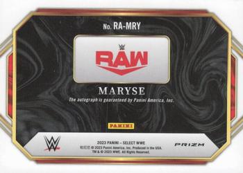 2023 Panini Select WWE - Ringside Action Signatures #RA-MRY Maryse Back