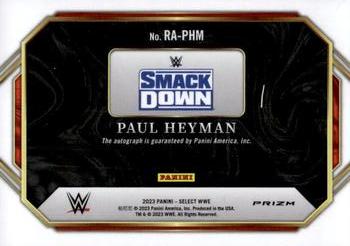 2023 Panini Select WWE - Ringside Action Signatures #RA-PHM Paul Heyman Back